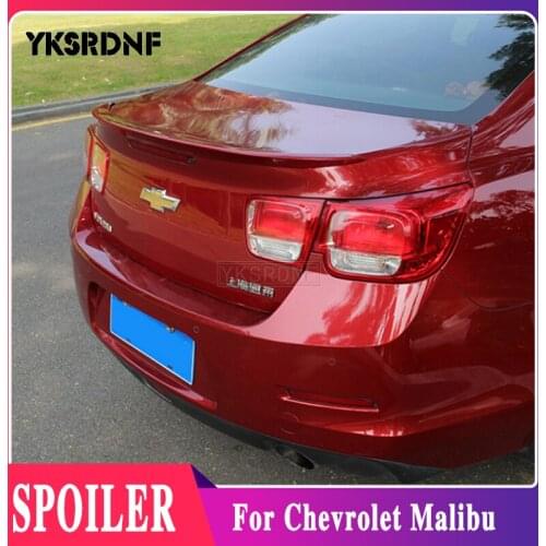 YKSRDNF For Malibu Spoiler ABS Material Car Rear Wing Primer Color Malibu Rear Spoiler For Chevrolet Malibu Spoiler 2012-2015