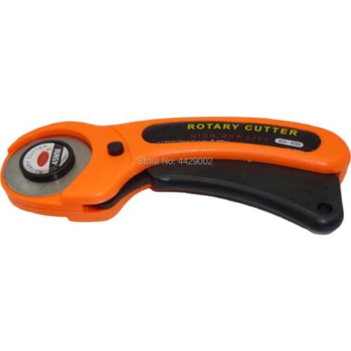 45mm Steel Blade Rotary Cutter Card Paper Fabric Cutting Tool Rotary Cutter Quilters Sewing Fabric Leather Craft Vinyl Paper