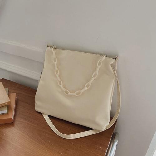 Underarm Tote Bag Shoulder Bag Female Crossbody Bag Handbag Purse Designer Chain Fashion PU Leather Simple 2021 All-match Zipper