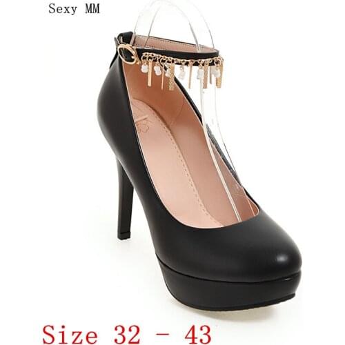 Women High Heel Shoes Platform Pumps Woman High Heels Party Wedding Shoes Kitten Heels Small Plus Size 32 33 - 40 41 42 43
