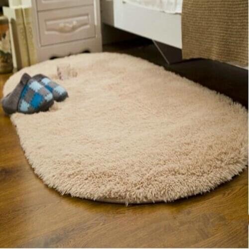 16 Colors Ellipse Floor Carpet Long Hair Shaggy Soft Carpets Bedroom Living Room Anti Slip Kids Mat Plush Faux Fur Area Rug
