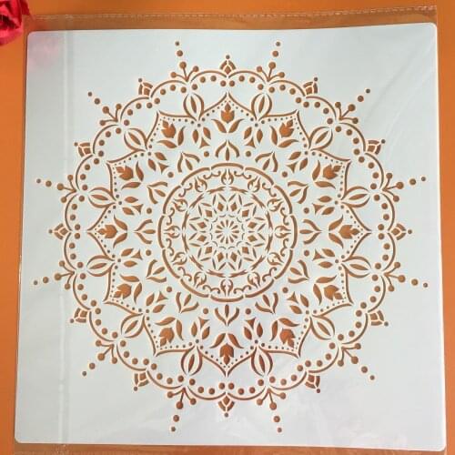 30 * 30cm Mandala Geometry DIY Layering Stencils Wall Painting Scrapbook Coloring Embossing Album Decorative Template for walls