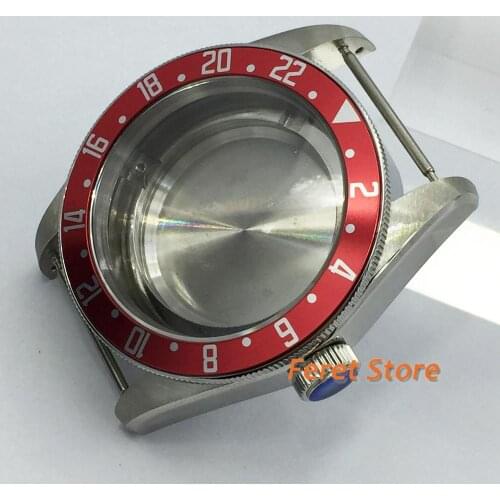 41mm Corgeut red bezel sapphire glass date fit 8215 2836 automatic movement Watch stainless steel Case