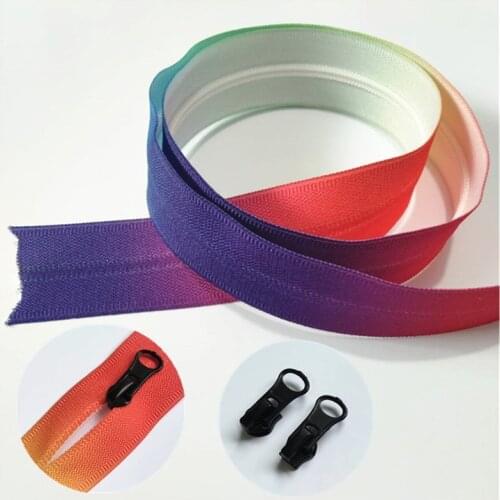 5 meters waterproof 3# colorful nylon zipper sewing tool luggage clothes accessories