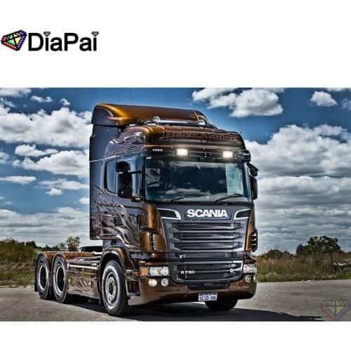 DIAPAI 5D DIY Diamond Painting 100% Full Square/Round Drill "Car scenery" Diamond Embroidery Cross Stitch 3D Decor A21724