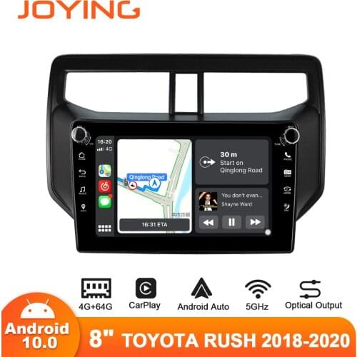 Joying 8" Android10 Car Radio for Toyota Rush 2018-2020 GPS SPDIF DSP Carplay Subwoofer DVR 5GWiFi Optical Output Bluetooth DAB