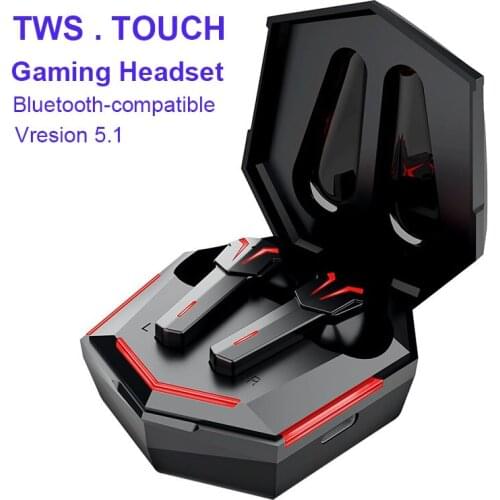 Gaming Headset Bluetooth Headphones Wireless V5.1 TWS Earbuds Noise Cancelling Hansfree Earphones with Microphone for Game phone