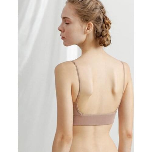 Seamless U Type Backless Bras Push Up Brassiere Sexy Cotton Women Bra Sports Lingerie Female Sleeveless Fitness Crop Tube Tops