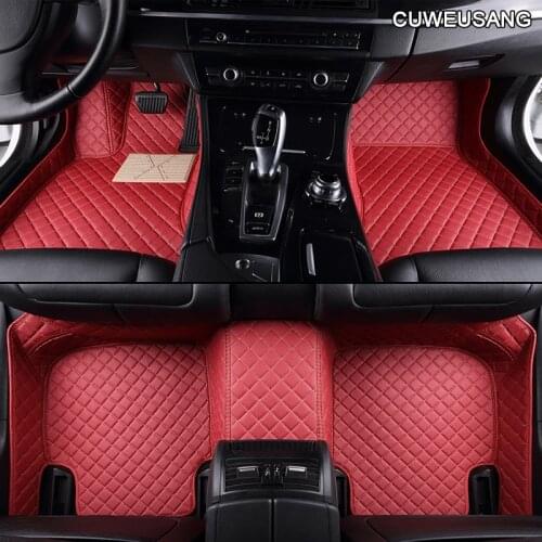 CUWEUSANG Custom Car Floor Mats for Porsche Cayenne panamera Boxster Macan Cayman 718 911 car accessories styling foot mats
