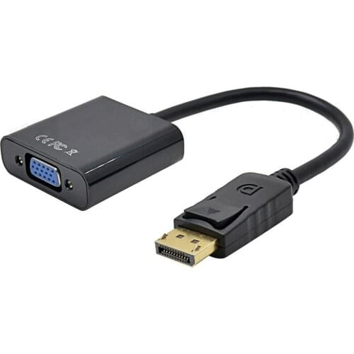 Display Port V1.1 DP Male To VGA 15 Pin Female Adapter Cable Converter For Pc Computer Monitor Projector Digital Audio Video