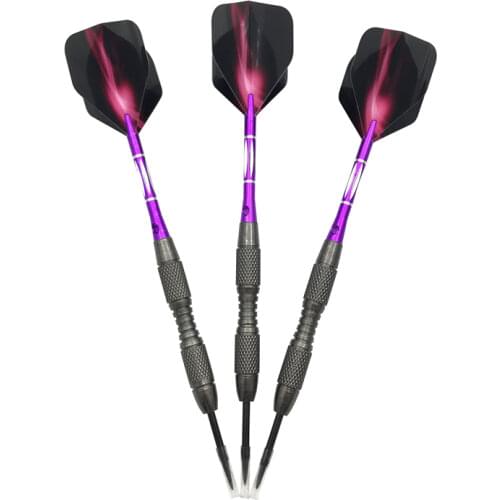Darts Steel Tip Darts 3Pcs Indoor Sports Professional 20g Hard Darts Throwing Movement Dart Purple Shafts Flights Dardos Flight