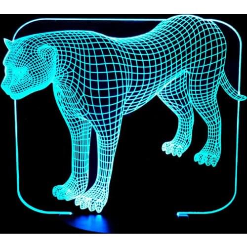 Leopard Colorful Touch Usb 3d Led Lamp Stereo Vision Table Lamps For Living Room Christmas decorative lights Lighting