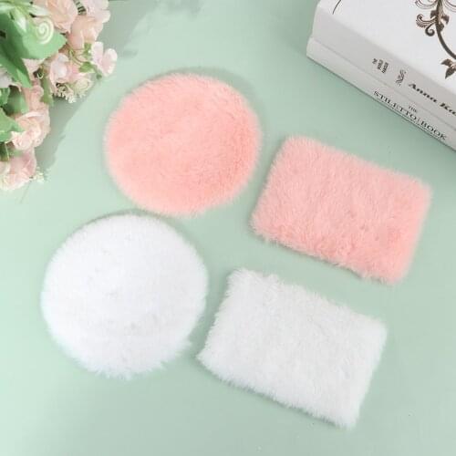 1PC 1/12 1/8 Scale Dollhouse Miniature Plush Rug/Carpet/Mat Dolls House Living Room Furniture Decoration Accessories