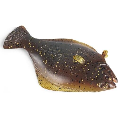 12.5*6*2cm Simulation animal model solid flounder sole fish plaice fish children cognitive science and education marine life toy
