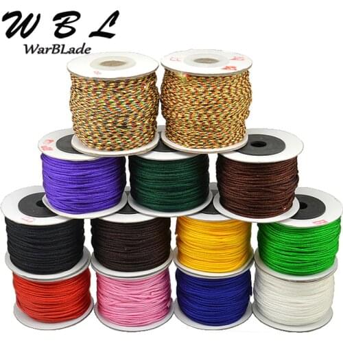 100M/Spool Nylon Cord 0.8mm 1mm 1.5mm 2mm Cotton Cord Thread Chinese Knot String DIY Beading Braided Bracelet Jewelry Making