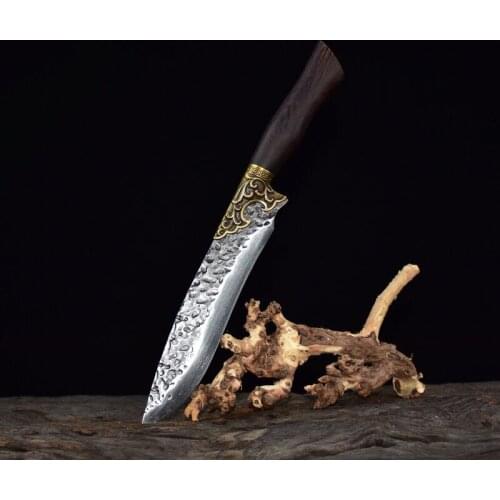 DEHONG Bone picking knife slaughtering knife Longquan kitchen knife hand forged fruit knife light sharp knife chef knife knife