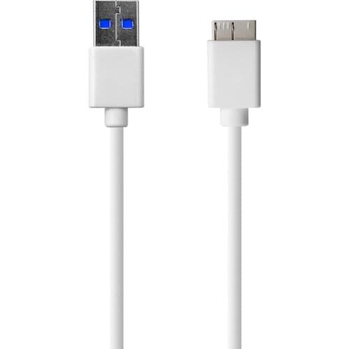 Genuine 10-pin Micro-B USB 3.0 cable cord for WD for Hitachi for Toshiba for Seagate external hard drive white color