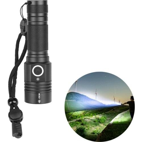 Rechargeable Super Bright Powerful LED Zoom Camping Lamp Torch Light LED Tactical Flashlight Waterproof Torches Light