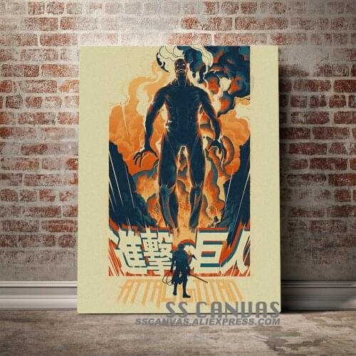 Attack on Titan Anime Poster Canvas Painting Decor Wall Art Pictures Bedroom Study Home Living Room Decoration Prints Poster