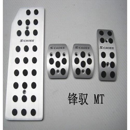 Fuel Brake Foot Rest pedals Plate Non slip Accelerator brake pedal Pads cover For Suzuki SX4 S-Cross S Cross 2014-2018
