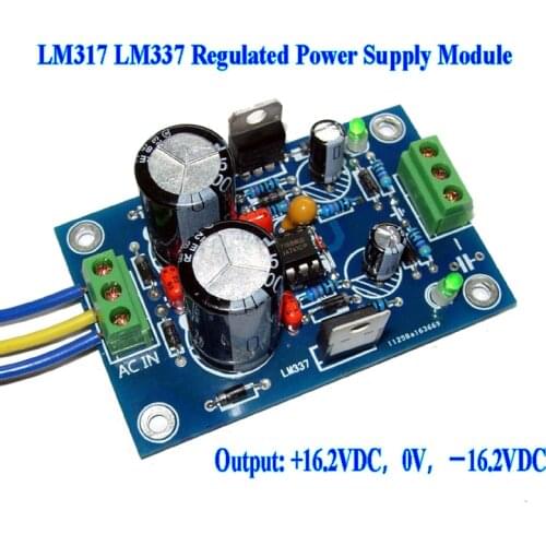 LM317 LM337 Positive Negative Follow Regulated Power Supply Module ±16.2V Output