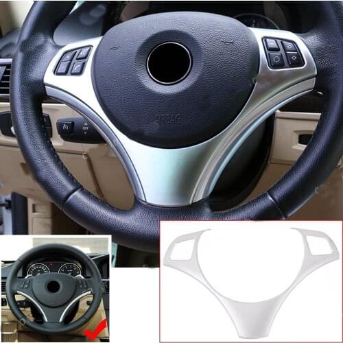 Silver ABS Steering Wheel Cover For BMW 1 3 Series E82 E87 E90 E92 E93 2005-2012