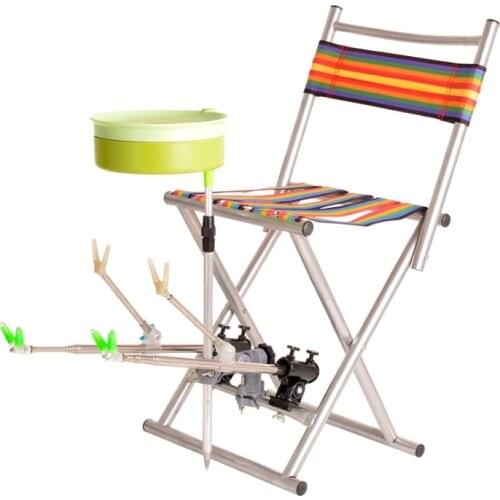 Fishing Chair Multifunctional folding portable fishing chair fishing stool pull bait plate gear fishing supplies