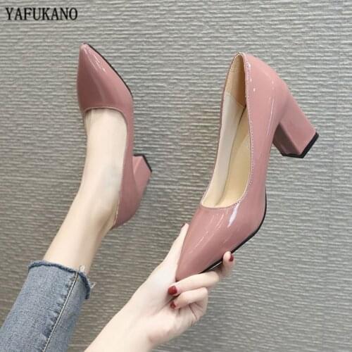Fashion Pointed Toe High Heels 2020 Female Pumps Sexy Bride Party Shallow Mouth Womens Shoes Wine Red Plus Size Work Shoes 33-43