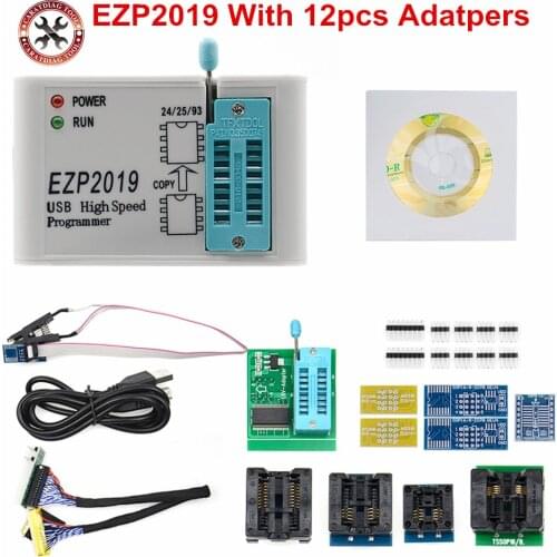 Smart Electronics EZP2019 High-speed USB SPI Programmer Support24 25 93 EEPROM 25 Flash BIOS Chip EZP 2019 + Adapters