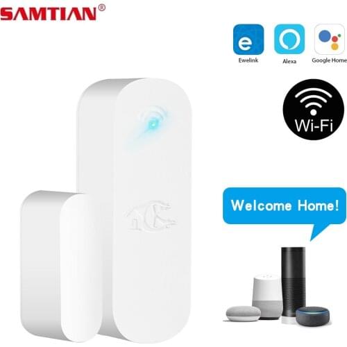 SAMTIAN WiFi Door Sensor Door Smart Open / Closed Detectors WiFi App Notification Alert security alarm support Alexa Google Home