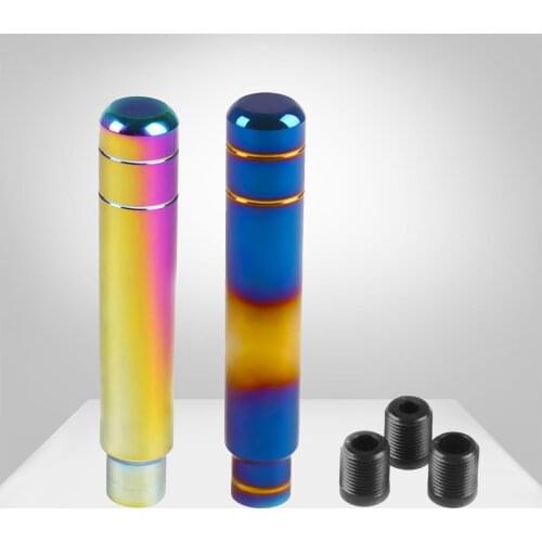 18cm Universal Gear Shift Knob Shifter Head Interior Decor with Adapters Aluminum Alloy Gear Shift Knob Car Accessories