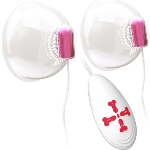 Breast Massage Vibrator Vibrating Nipple Sucker Cover Breast Enlarge Suction Stimulation Vibrators Sex Toy for Women Masturbator