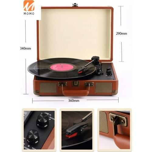 Bluetooth Vinyl Record Player Retro Phonograph Fashion Gift European LP Record Player Vinyl Player