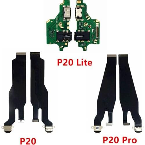 USB Port Charger Charging Board Dock Plug Connector With Microphone Mic Flex Cable Replacement Parts For Huawei P20 Lite P20 Pro