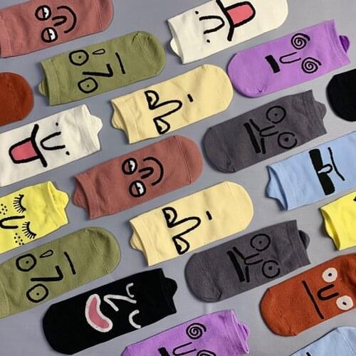 Funny Expression Socks Women Pack Cute Sets Korea Styles Sailor Moon Sweet Girls Personality Lovely Cozy Meias Designer Gifts