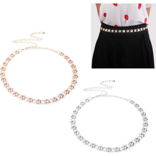 Flower Crystal Rhinestone Belt Body Belly Waist Chain Bikini Beach Silver