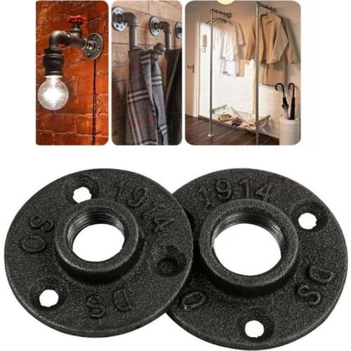 1/2\" Malleable Thread Floor Flange Iron Pipe Fittings Wall Mount Industrial
