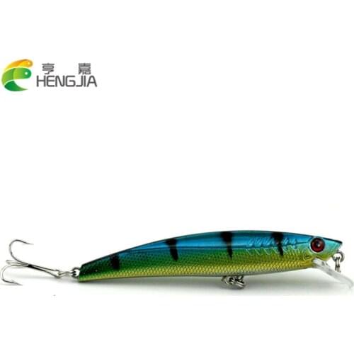 HENGJIA 9.3cm 10.4g 6#hooks diving plastic minnow fishing lures wobbler pike carp trout peche fishing baits pesca fishing tackle