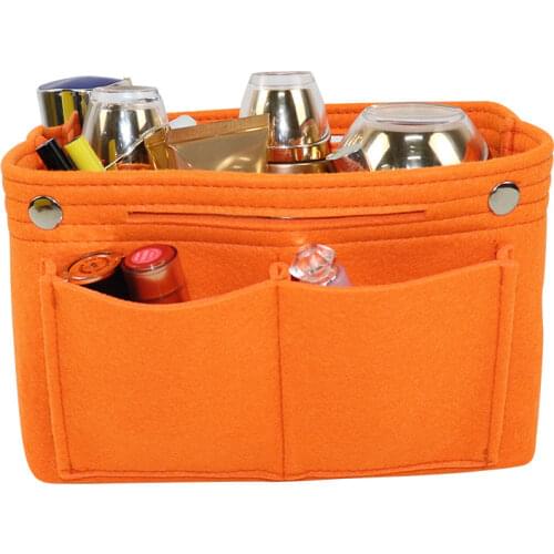 1PC Felt Fabric Cosmetic Bag Travel Multifunction Handbag Cosmetic Organizer Purse Insert Bag Felt Fabric Storage Pouch Case
