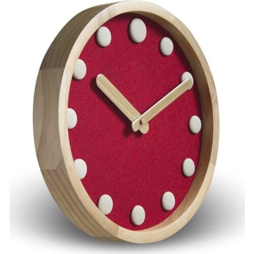 12-inch Wooden Home Mute living Room Bedroom Wall Clock Simple Round Modern Quiet Decoration Hanging Watch