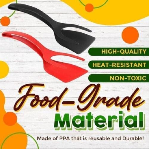 2 In 1 Grip Flip Tongs Egg Tongs French Toast Pancake Egg Clamp Omelet Kitchen Accessories Kitchen Gadgets Grill Fork Cooking