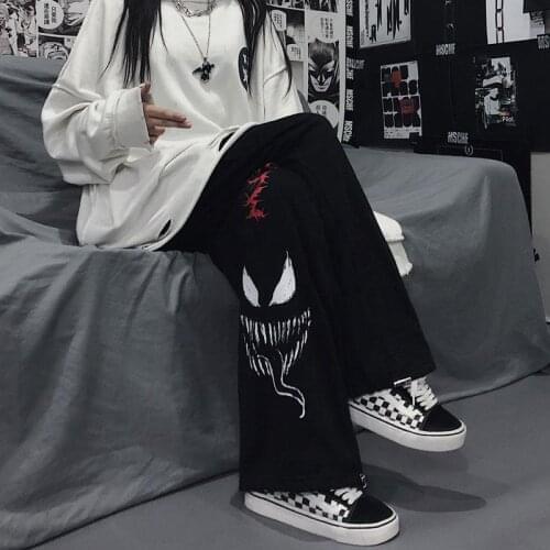 2021 Japanese Harajuku Pattern Women Pant Hip Hop Women Men Pants Casual Jogger Women butterfly Printing Pants
