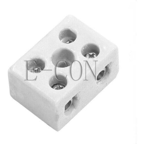 2W5H High Temperature Porcelain Terminal Block 20A 500V 32*28*20mm