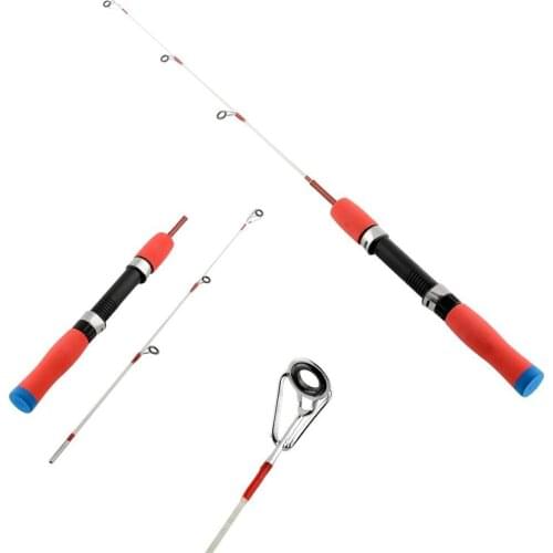 60CM 24" 2 Section Mini Ice Raft Fishing Boat Rod Soft Tackle Resin Durable