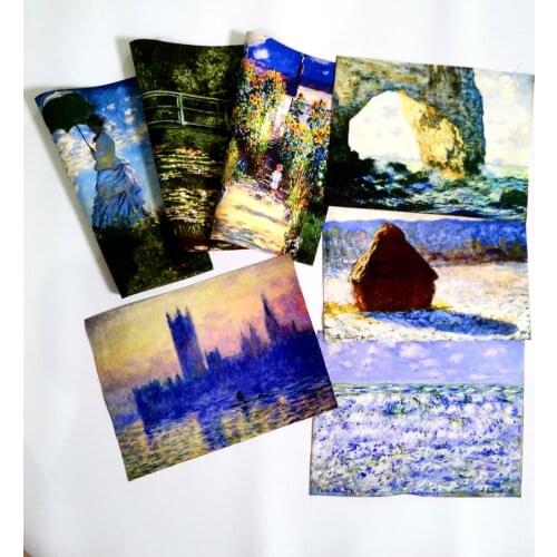 Canvas Printed Quilt Home Textile Decor Fabric for DIY Sewing Patchwork Oil Painting Hand Dyed Assorted Cotton 15x20cm Design