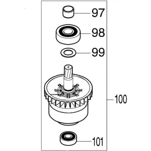 AC220-240V MAKITA 519492-7 Rotor Motor Armature for DHR400 Rotor