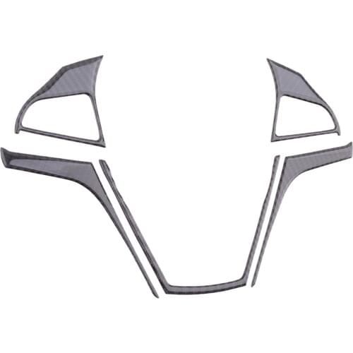 Car 1 Set Carbon Fiber Black Steering Wheel Cover Sticker Trim Fit for Chevrolet Camaro 2015 2014 2013