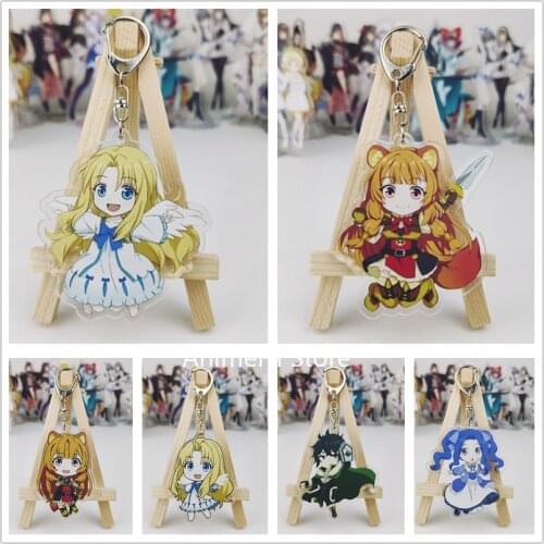 The Rising of the Shield Hero Raphtalia Keychain Figure tate no yuusha no nariagari Acrylic Bag Pendant Keyring for Gift