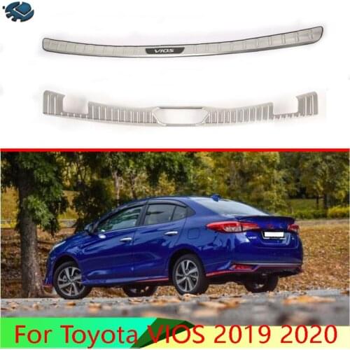 For Toyota VIOS 2019 2020 Car Decoration ABS Chrome Rear Boot Door Trunk Lid Cover Trim Tailgate Garnish