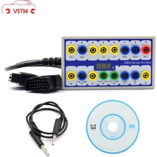 Auto Car OBD 2 Break Out Box OBD2 Breakout Box OBD OBDII Protocol Detector Diagnostic Connector Detector